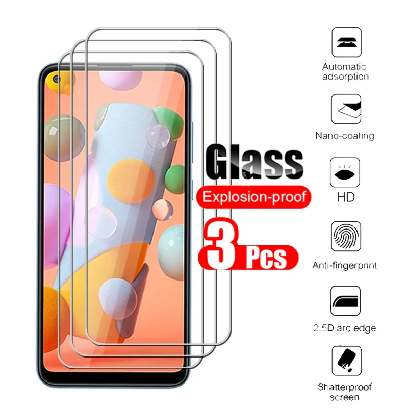 3 шт. Защитное стекло для samsung a11 m11 Защита экрана galaxy m a 11 a115 m115 закаленное sumsung