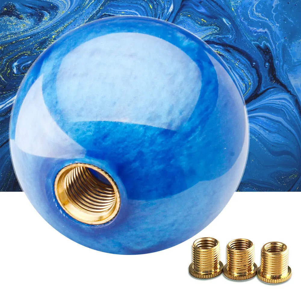 Marble Ball Shift knob 54mm For Shoort Throw Gear Shifter JDM With Adapters NewGear Shift Knob