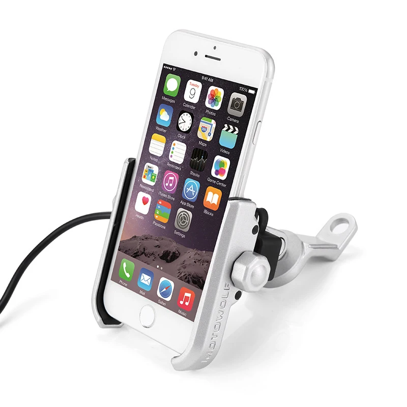 Мотоцикл motowolf держатель для телефона с USB зарядным устройством, крепление для мобильного телефона, держатель для горного велосипеда, аксессуары для мото