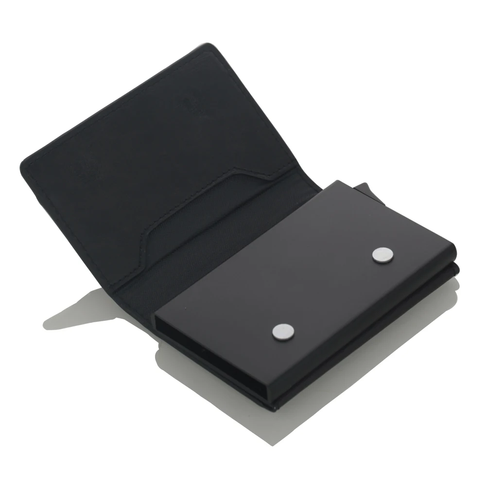 Credit Card Holder Aluminum Box Card Wallet RFID PU Leather Pop Up Case Magnet Carbon Fiber Coin Purse wallet card holder,credit card wallet,leather wallet,credit card holder,coin purse wallet,card holder,card wallet,coin purse,wallet card bag