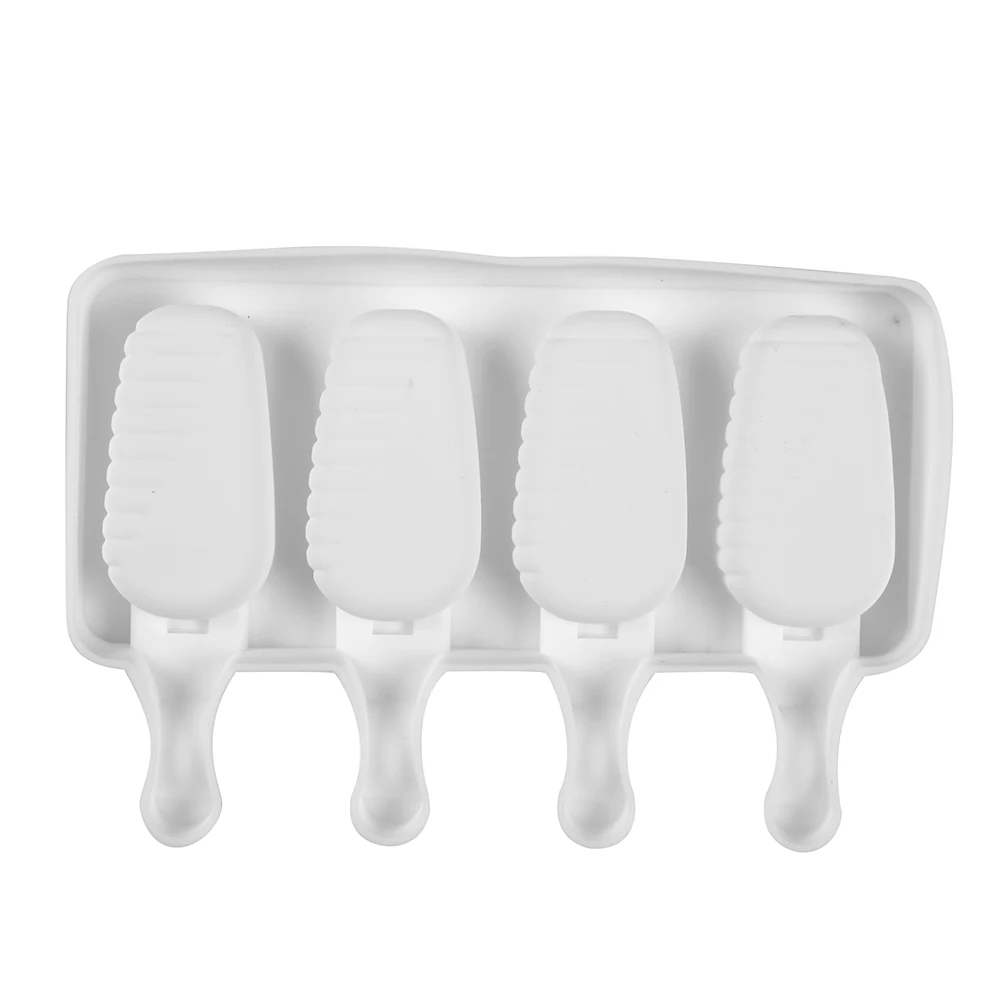 4 Cell small Size Silicone Ice Cream Mold Popsicle Molds DIY Homemade Dessert Freezer Fruit Juice Ice Pop Maker Mould