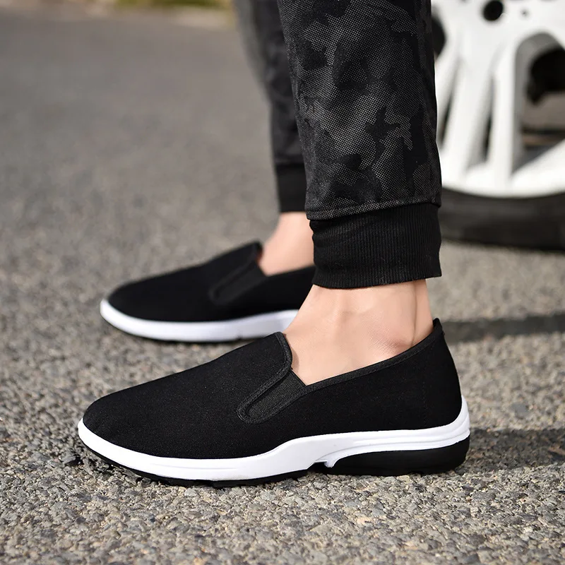 

2019 Autumn New Style Old Beijing Cloth Shoes Men Casual Shoes Thick Bottomed Army Single-Phase Cover Outdoor Anti-slip Work Sho