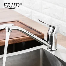 Frud Kitchen Sink Faucets Zinc Alloy Chrome Basin Faucet Deck Mounted Water Mixer Taps R49101