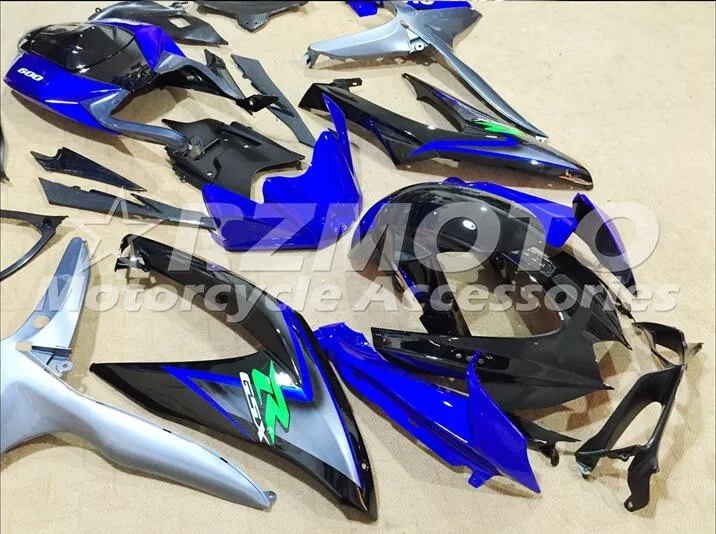 ACE наборы ABS инъекции обтекатели комплект подходит для SUZUKI GSX-R600 GSX-R750 K8 2008 2009 GSX-R600 k8 08 09 серебро p13