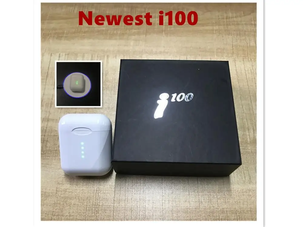 

i100 TWS Original 1:1 Bluetooth 5.0 Earphones For iP 7 8 Xxiaomi huawei With Wireless Charging Real Battery PK i20 i30 i200 i1
