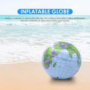 

Globe World Earth Ocean Map Kids Educational Toy Inflatable Beach Ball Geography for School Children Studying Decor