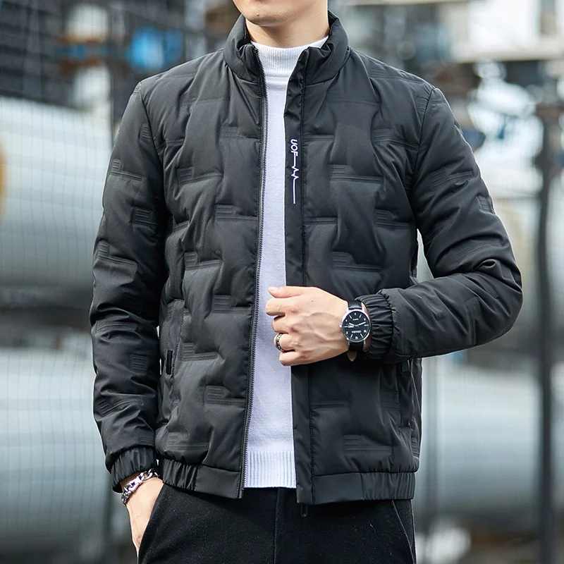 Down Jacket Men's Light And Thin Short Style Plus Bulky Size Fashionable Handsome Winter Korean Version Warm