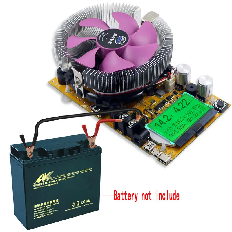 

150W Digital battery capacity tester voltmeter adjustable constant current electronic load charger usb ameter meter indicator