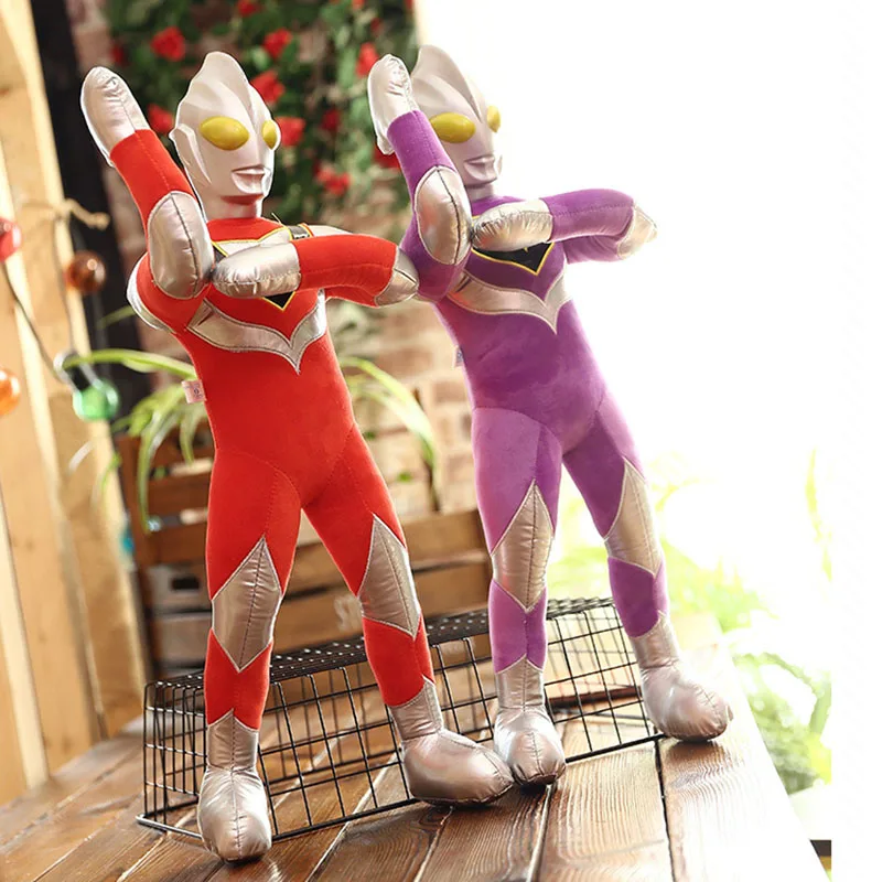 Большой размер 55/70 см аниме UItraman Tiga& Ultraman Gaia Мягкие плюшевые игрушки для мальчиков плюшевые куклы игрушки подарки на день рождения для детей