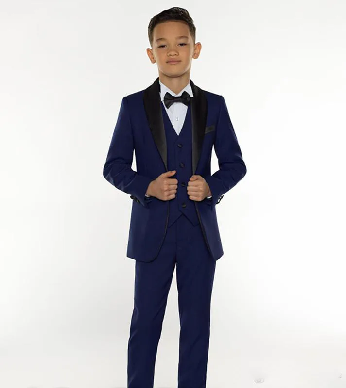 

Boy Tuxedos Shawl Lapel One Button Children Clothing For Wedding Party Kids Suit Boy Set (Jacket+Pants+Bow+V