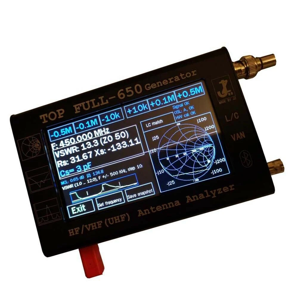 

4.3 Inch Contact Screen HF/VHF/UHF LCD 0.1-1300MHz 1.3GHz ANT SWR Vector Antenna Analyzer Meter