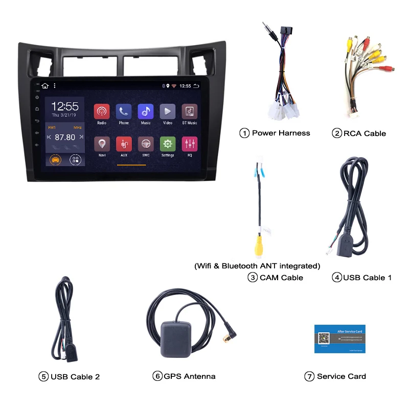 Perfect 9 inch Android 9.0 car dvd GPS Navigation for toyota yaris 2008-2011 With Bluetooth/TV/WIFI/USB/Radio/video 5