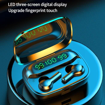 

Mini Sport Earphones with Charging Box TWS wireless Bluetooth In-ear Earbuds LED Screen Digital Display Smart Control Headset