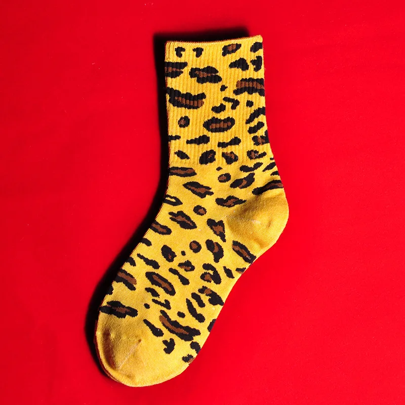 Spot Yellow Носки до середины голени для взрослых; маленькие Семейные носки с леопардовым принтом кота; черные точки; в горошек; в крапинку; в кошачьем шкуре; желтовато-коричневого цвета; с мехом - Цвет: Spot Yellow