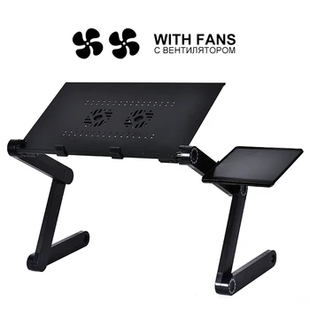 

New Aluminum Alloy Adjustable Laptop Table Portable Folding Computer Desk Notebook Desktop Stand Computer Table For Sofa Bed