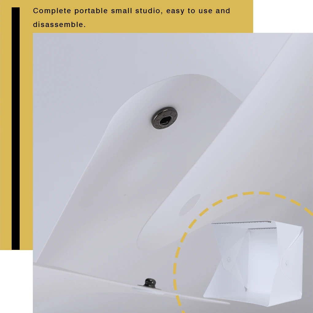 New Portable Folding Lightbox Photography LED Light Room Photo Studio Light Tent Soft Box Backdrops for DSLR Camera