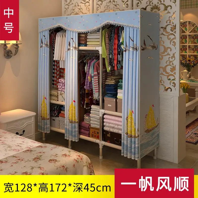 style24 21% Тканевый шкаф, стальная труба, утолщенная арматура, ткань для хранения, шкаф для одежды, экономичная стальная стойка, подвесной шкаф - Цвет: style24