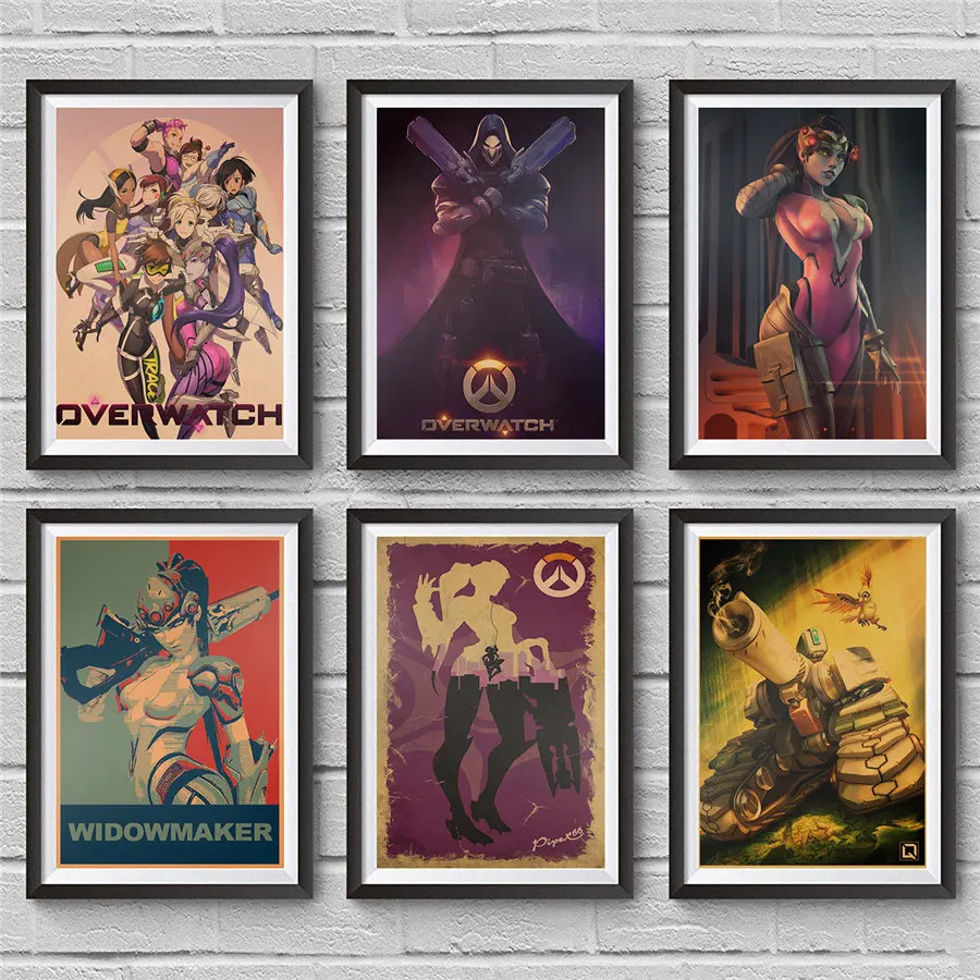 Игра Widow maker фильм винтажные наклейки печать крафт-бумага стикер настенный ретро