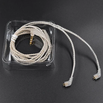 

Ready KZ Silver plated Upgrade Earphone Cable Detachable Audio Cord 3.5mm Jack for ZS3/ZS5/ZS6/ZSA/ZS10/AS10/ES4 Headphones