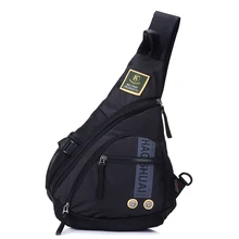  Male Shoulder Bags Travel Crossbody Bags Men Military Chest Bag for School Trip Waterproof Nylon Messenger Bag Black Green 
