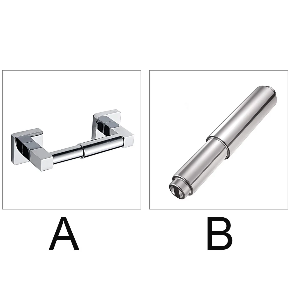 Hardware Rack Bath Supplies Replacement Telescopic Toilet Paper Holder Spring Rod Accessories Home Retractable Reel Wall Mounted