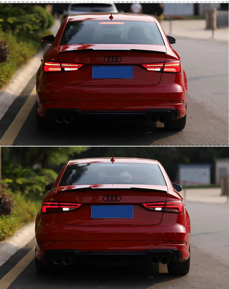Автомобильный стильный задний светильник s для AudI A3- светодиодный динамический сигнал поворота Задний габаритный фонарь светодиодный тормоз+ Парк+ движущийся указатель поворота