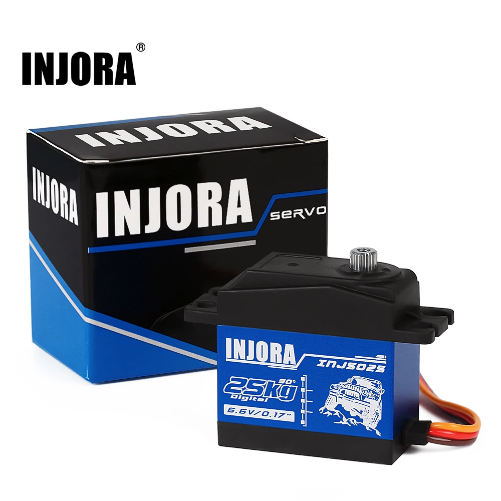 INJORA-Coche de control remoto INJS025, 25KG, 35KG, engranaje de Metal, alto par, Servo Digital para coche de control remoto, SCX10, TRX4, piezas de Robot