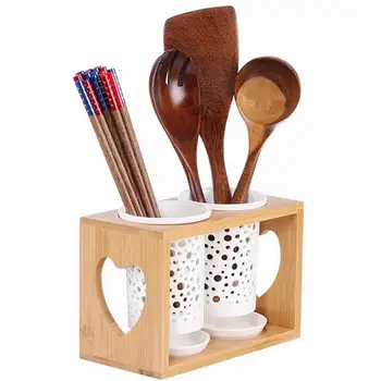 

1pc Chopstick Rack Decorative Decorative Practical Drain Double-row Holder Chopstick Rack for Kitchen Home Restaurant
