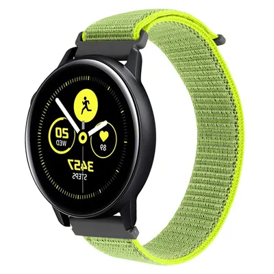 20 мм нейлоновый браслет для samsung Galaxy Watch Active 42 мм gear Sport S2 браслет для Garmin Vivoactive 3 Forerunner 645/345 Band - Цвет: J