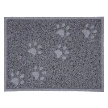 

Square PVC Placemat Dog Puppy Pet FeedingCat Dish Bowl Food Water Mat Wipe Clean gray
