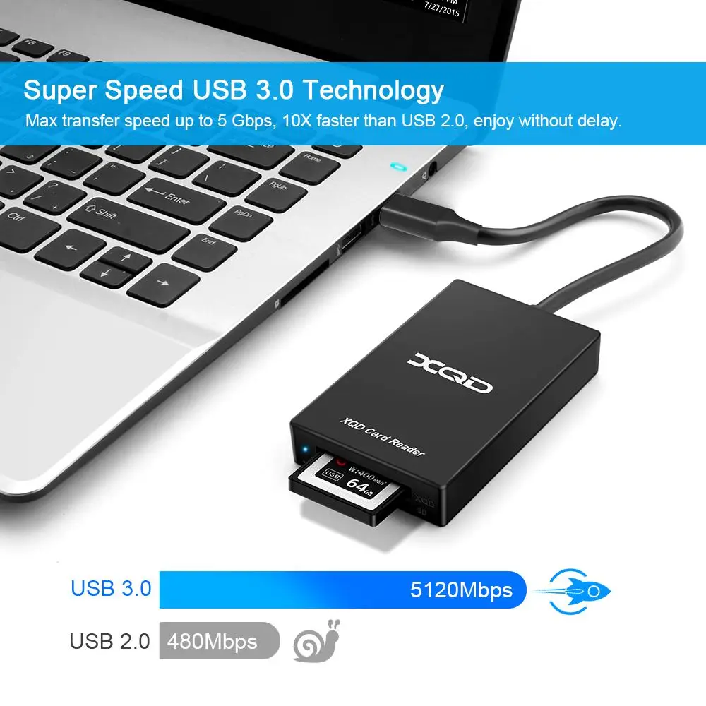 Rocketek CR312C USB 3,0 type C SD XQD Кардридер высокоскоростной считыватель карт памяти для Windows 2000/XP/Vista/7/8/8,1/10