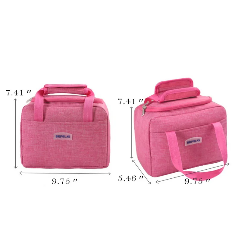 Portable Lunch Bag New Thermal Insulated Lunch Box Tote Cooler Handbag Bento Pouch Dinner Container School Food Storage Bags