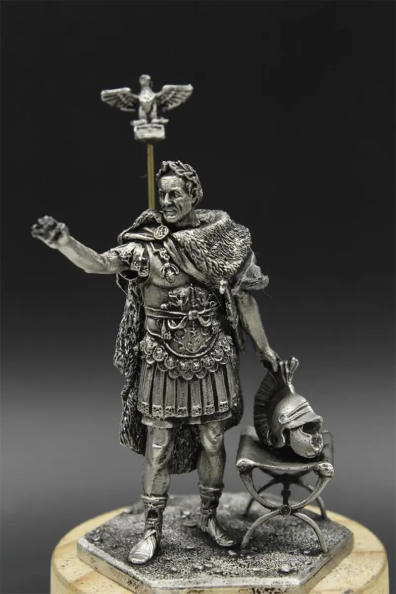 1:30 масштаб 60 мм оловянный Металл Gaius Julius Caesar статический Изысканный Древний римский солдат Статуэтка украшения Подарочная коллекция