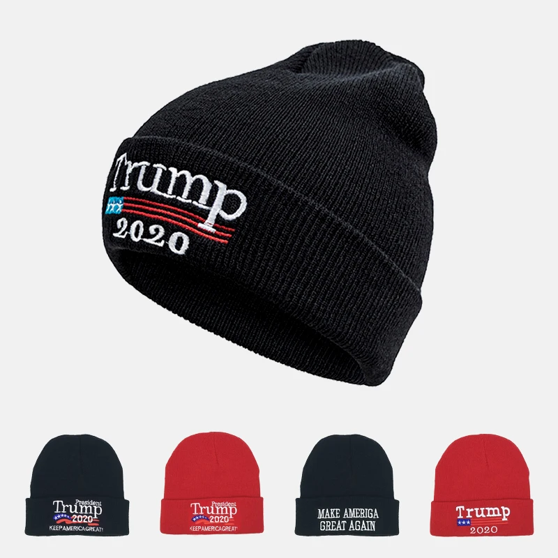 Trump, настоящая вязаная шапка, унисекс, зимняя теплая шапка, новинка, Make America Great agne, шапки с вышивкой, Trump President, модная шапка