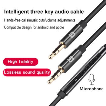 

AUX audio cable control connection line mark wind voice public to public computer speaker headset mobile phone connection line