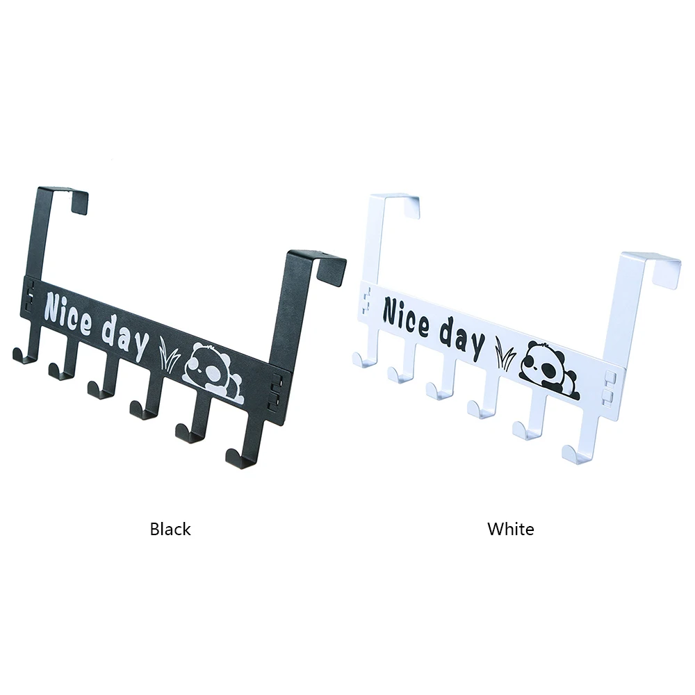 6 Hook Door Back Hanger Stainless Steel Cabinet Back Hook Household Storage Supplies Kitchen Towel Cleaning Cloth Hanger