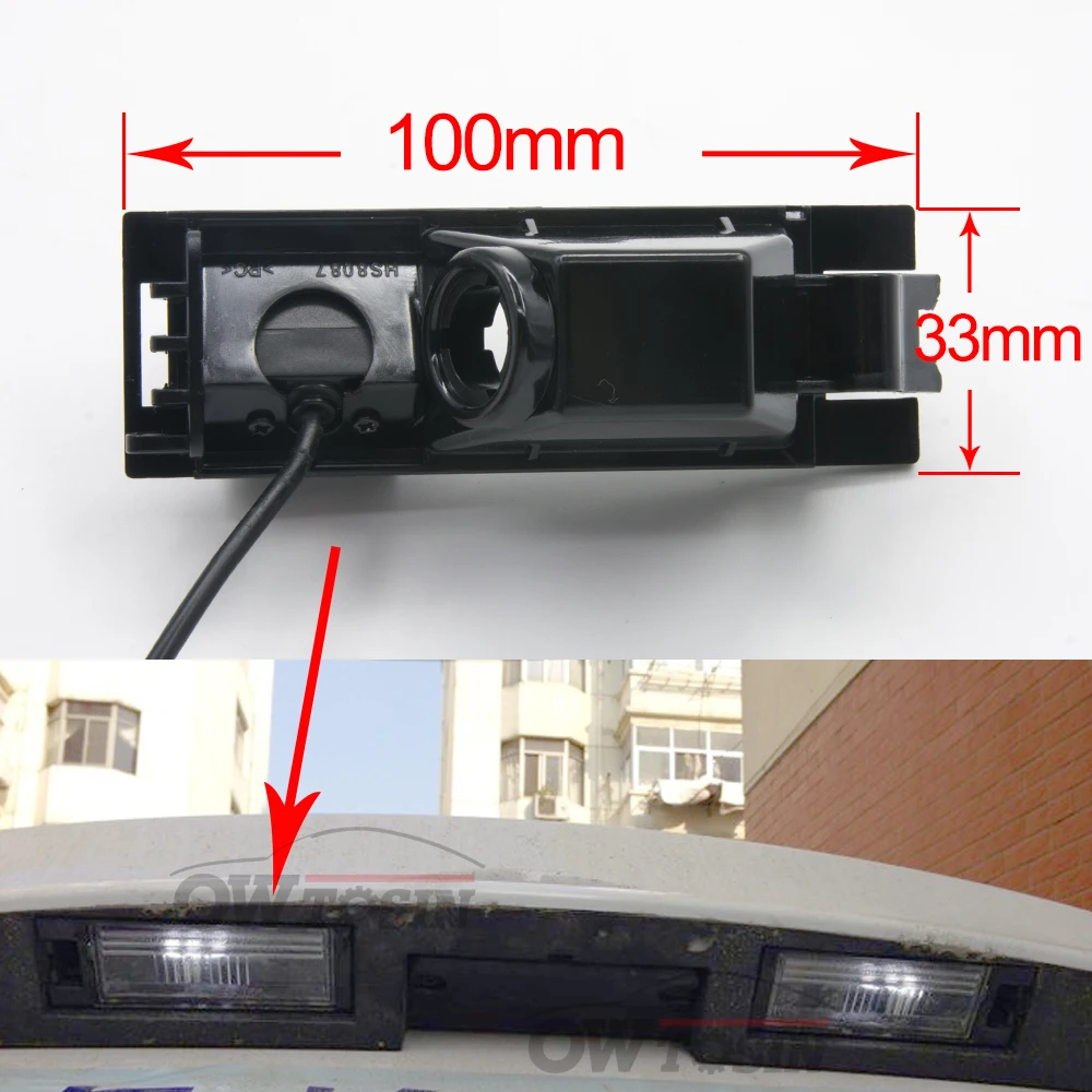 Фиксированная или динамическая траектория камера заднего вида CCD для hyundai New Tucson/IX35 2005- Автомобильная резервная обратная принадлежности для парковки