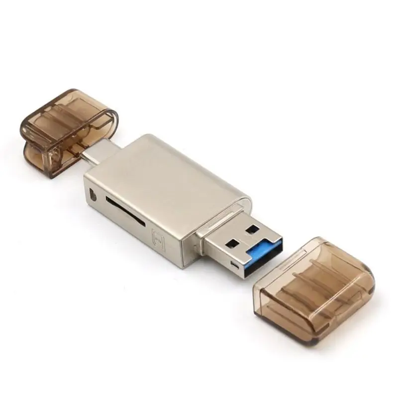 Новинка 2в1 USB 3,0 type C к Micro SD TF кард-ридер для huawei NM Nano Card - Цвет: Золотой