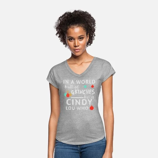 In A World Full of Grinch Be A Cindy Lou Who женская футболка