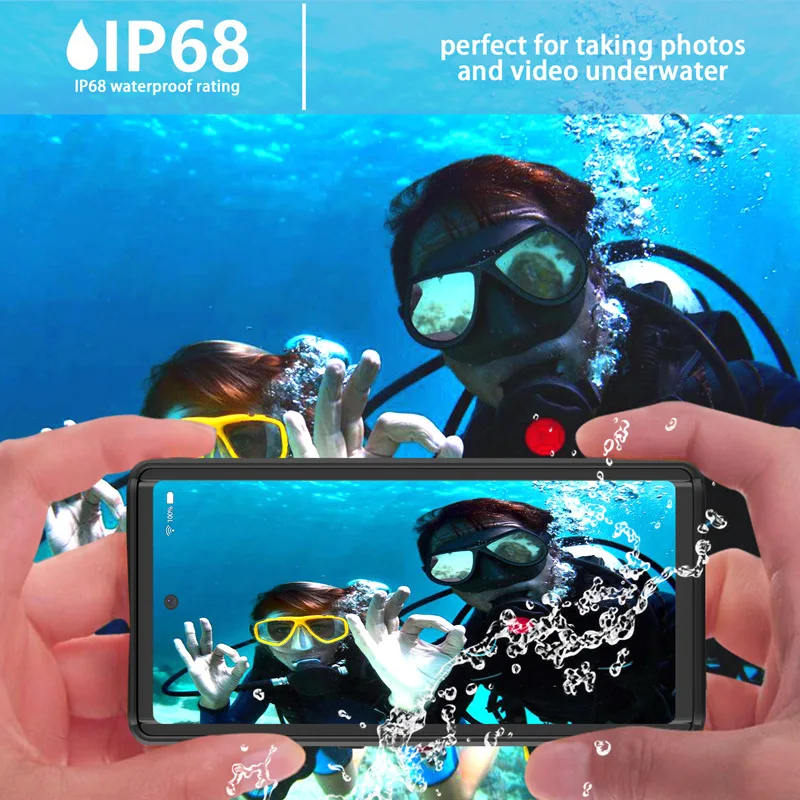

For SAMSUNG Note 10 Plus Waterproof Case Snorkelling Diving Original Underwater shooting Pouch 3M Shockproof For Galaxy Note 10