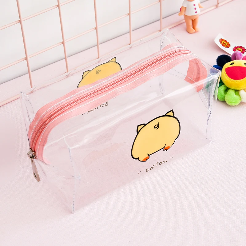 Waterproof Transparent Cosmetic Cute Bags Storage Pouch Makeup Organizer Approved Clear Case Toiletry Bag PVC Zipper Travel - Цвет: pig