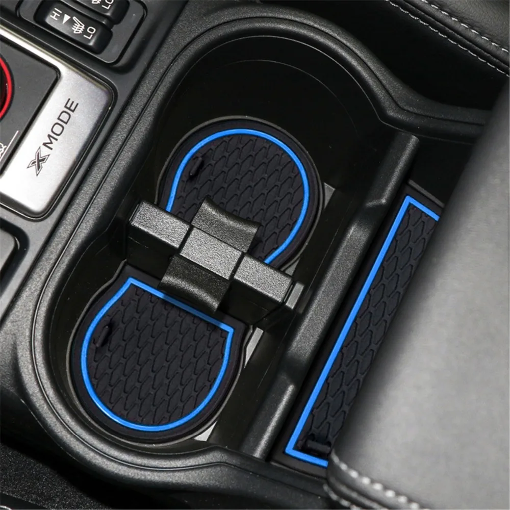 Автомобильный передний и задний слот-коврик для двери коврик подстаканники коврики отделка подлокотник коробка для хранения колодки интерьер стиль для Subaru Forester аксессуары для интерьера 17 шт.(комплект