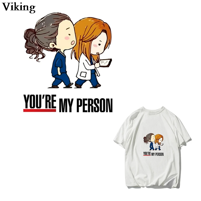 

Grey's Anatomy Thermal Patches Cute Heat Transfer Patches Stickers Iron-on Clothing DIY Thermal Patches For Clothing Bag G0231