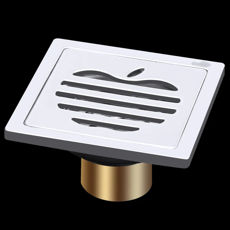 

Stainless Steel Thick 6 Li Apple Deodorizing Copper Core T-Shape Floor Drain Balcony Bathroom Deodorizing Floor Drain Excellent