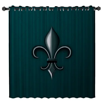 

Ancient Baroque Iris Pattern Room Curtains Large Window Curtains Fabric Kids Curtain Panels With Grommets Window Treatment Sets