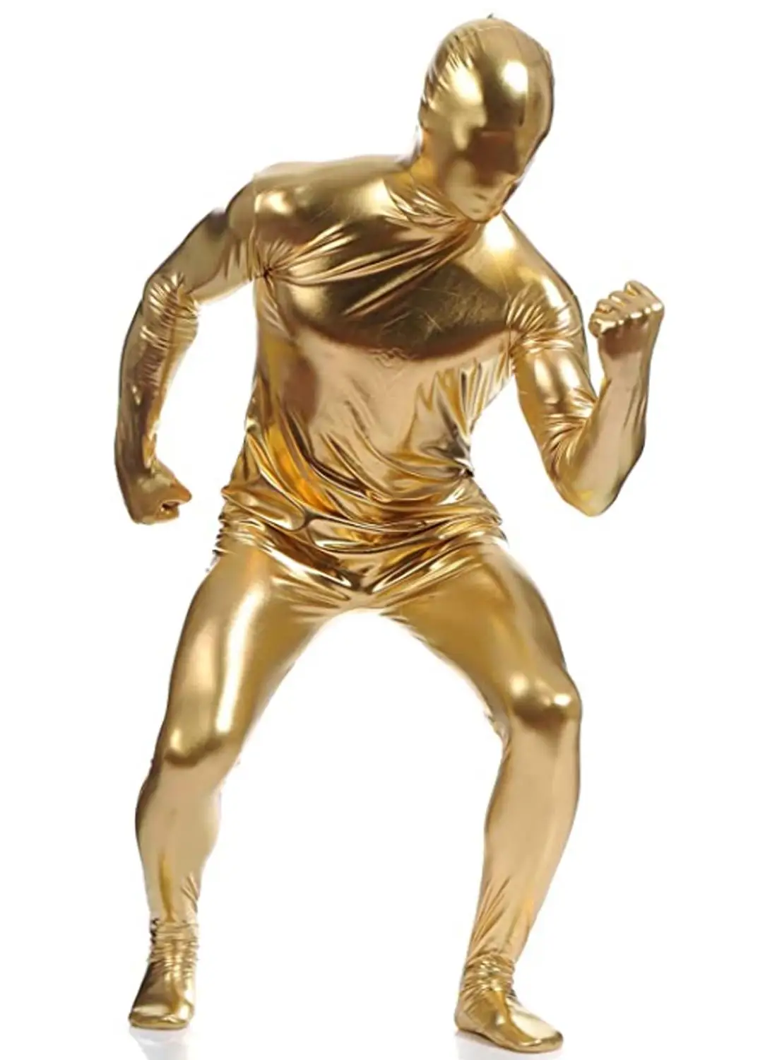 Цельнокроеный костюм Ensnovo Zentai в стиле унисекс блестящий зентай с металлическим