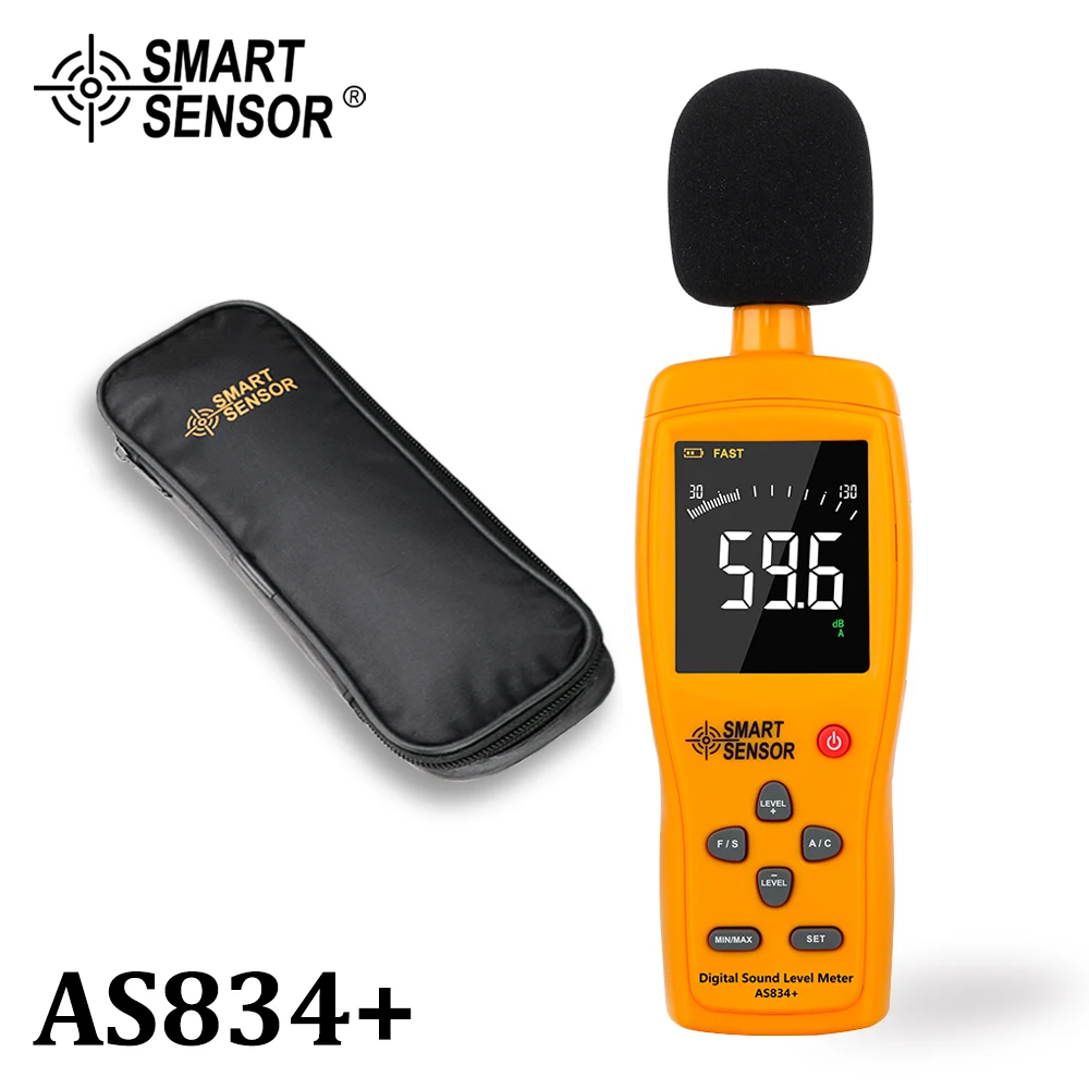 with DC 9V Cable Digital Noise Tester SMART SENSOR Noise Measurement Tester Sound Level AS824 for frequency analyzer FFT analyzer Sound Level Meter with DC 9V Cable Digital Noise Tester SMART SENSOR Noise Measurement Tester Sound Level AS824 for frequency analyzer FFT analyzer Sound Level Meter