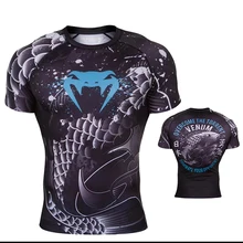 T shirtMMA Трусы трикотажные спортивные шорты с коротким рукавом с принтом боксерские ММА шорты мужские шорты кикбоксинг, муай-тай боксео grappling thai