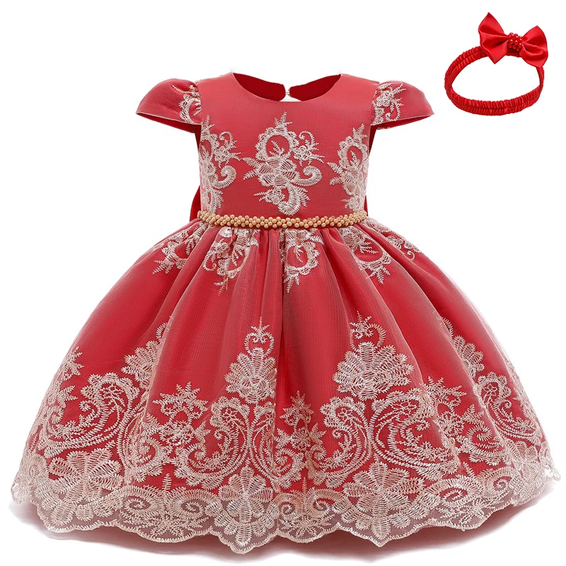 Dress 1 Платье для маленьких девочек одежда для маленьких девочек на день рождения, 1 год крестильное платье для новорожденных девочек, платья принцессы для девочек, размер От 0 до 2 лет - Цвет: Dress 1