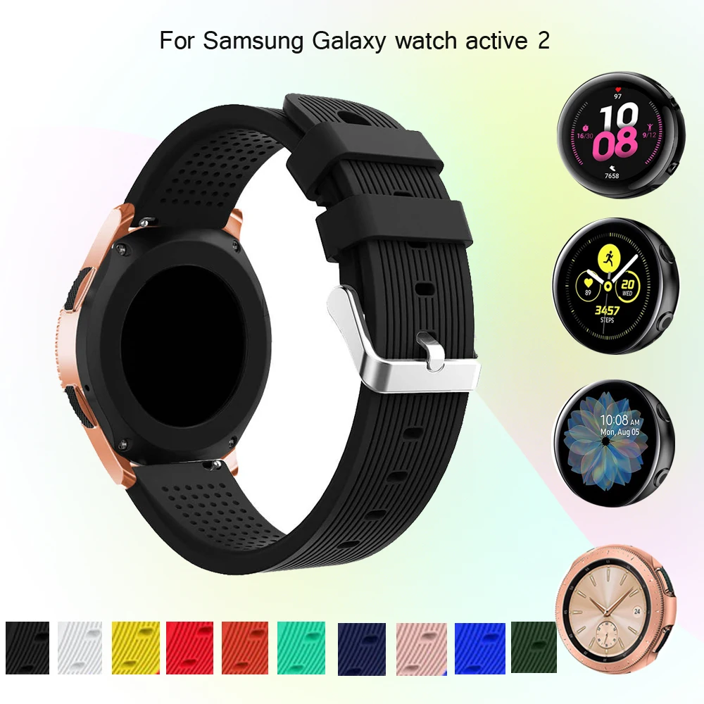 Ремешок силиконовый для Samsung Gear sport S2/S4 Galaxy Watch 42 мм браслет huami amazfit bip Huawei Watche 2 20 |